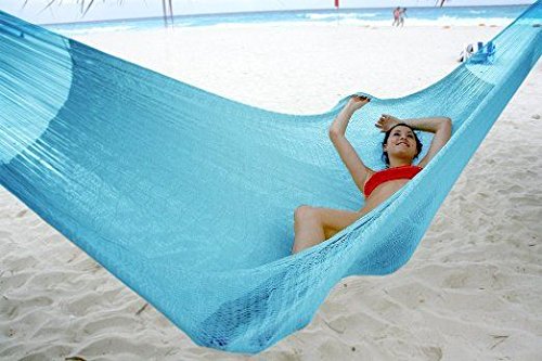 Hammocks Rada- Handmade Yucatan Hammock - Matrimonial Size Sky Blue Color - True Comfort True Quality Worlds