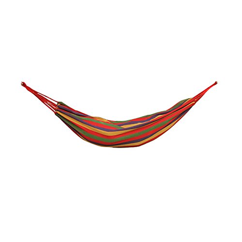 Arctic Monsoon Double Hammock 2 Person Portable Cotton Fabric Canvas Hanging Bed Hammock Red