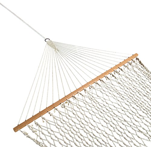 SueSport 59 Rope Double Hammock with Spreader Bars Cotton