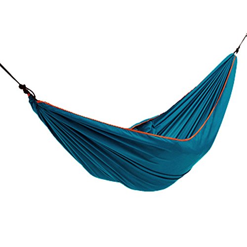 Zxcvlina Hammock Outdoor and Indoor Double Boat Hammock Ultralight Camping Rollover Prevention Swing with Space-Saving Steel Stand