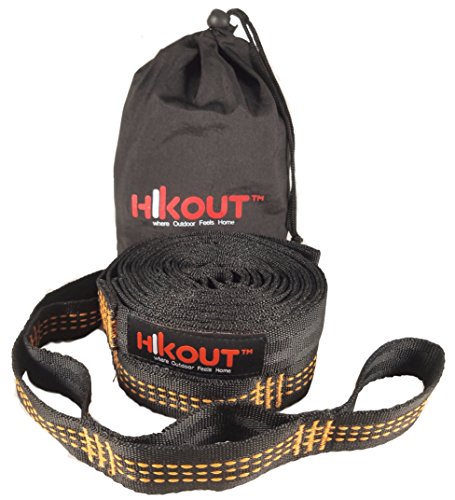 Hikout Hammock Tree Straps XL - for Portable Camping Hammocks Adjustable Straps Heavy-Duty Anti-Stretch - Extra Strong Lightweight