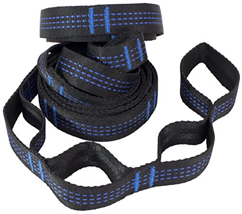 Tropical Breeze Camping Hammock Tree Straps With 16 Loops 9 Feet Pack Of 2 Blackblue