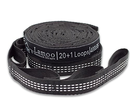 Lamoo Hammock Straps - Super Long 10 Ftamp 40 Loopsamp 100 No Stretch Suspension System Kit Set Of 2