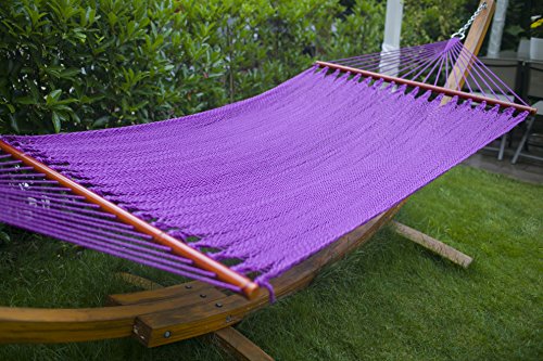 Merax Purple Durable High Quality 100 Cotton With Beautiful Wooden Bar Hammock Chair With Comfortable Experience