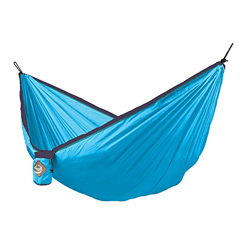 Zxcvlina Hammock Outdoor Cotton Canvas Portable Camping Lightweight Swing Bed with Blue with Space-Saving Steel Stand