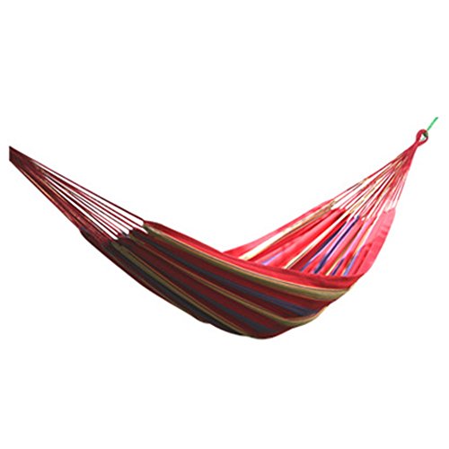 Zxcvlina Hammock Outdoor Lightweight Thick Cotton Soft Camping Swing Bed with Red with Space-Saving Steel Stand