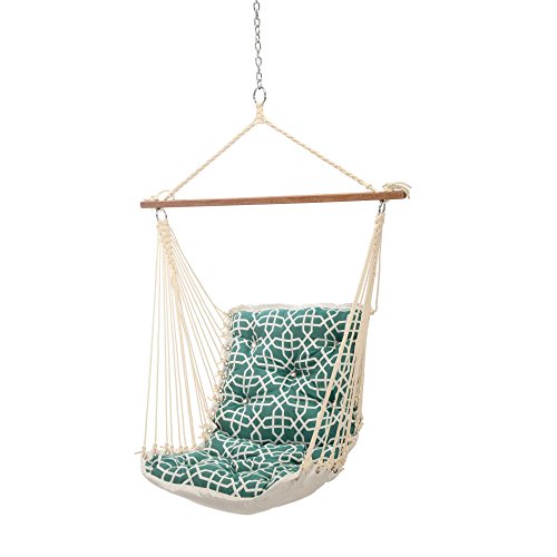 Hatteras Hammocks Sunbrella Tufted Single Swing - Bevel Lagoon