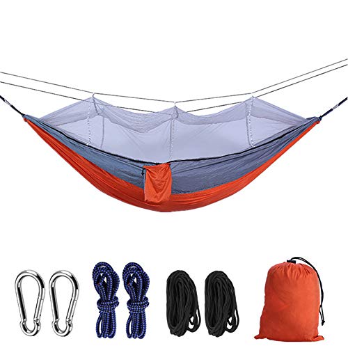 CFQ-QJ Outdoor Camouflage Double Parachute Cloth HammockBeach Courtyard Anti-Rollover Hammock with Mosquito NetMosquito Hammock