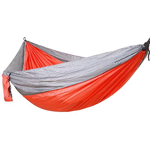 CFQ-QJ Single Double Color Matching HammockMulticolor Parachute Cloth HammockPark Courtyard Beach Mosquito Hammockr