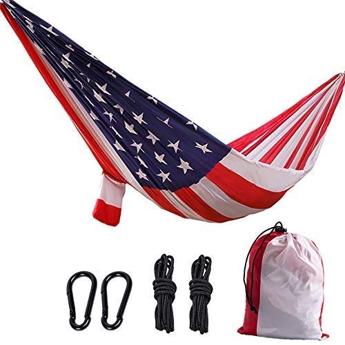 LIBOYUJU Hammock Parachute Cloth Hammock Outdoor Indoor Swing Full Version Printing Double Hammock