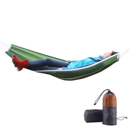 Tjtz Single Leisure Parachute Cloth Hammock Outdoor Light Camping Dormitory Single Swing Hammock Color  Orange