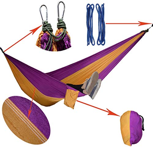 XIAMEND Double Parachute Cloth Hammock Indoor and Outdoor Travel Leisure Hammock