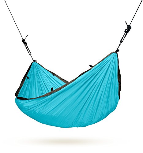 La Siesta  Colibri Turquoise - Parachute Silk Single Travel Hammock With Integrated Suspension