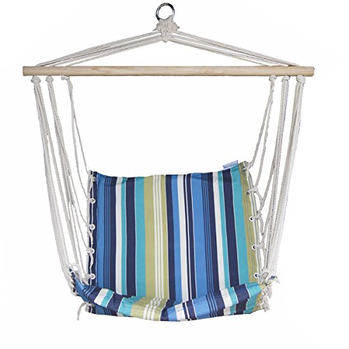 Prime Garden Beaches Stripe Cushioned Single Hammock Swing