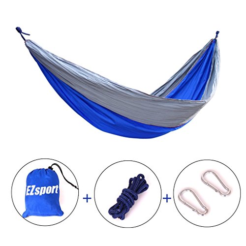 Sportsun Ultralight Hammock Made Of Parachute Nylon With 2 Tree Straps Included -portable And Compact For Single