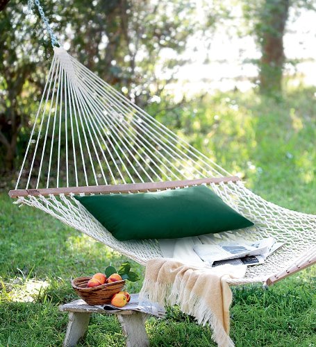 Duracord Weather-resistant Cotton-feel Rope Hammock In Green