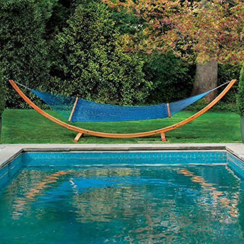 Hatteras Hammocks Deluxe DuraCord Rope Hammock - Coastal Blue