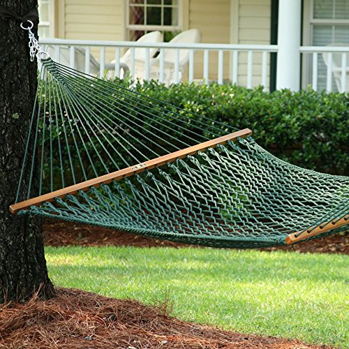 Presidential Size Original DuraCord Rope Hammock - Green  15DCG