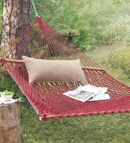 Weather-Resistant Cotton-Feel DuraCord Rope Hammock