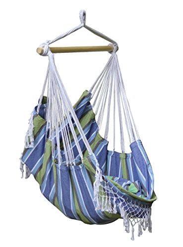 Tightly Woven Best Quality 100 Cotton Brazilian Hammock Chair with Hardwood Spreader Bar Oasis