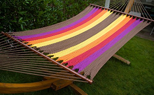 Arc Hammock Stand With Cotton Hammock Outdoor Garden Patio color 3