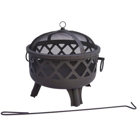 Landmann Garden Lights Sarasota Fire Pit Diamond Pattern Georgia Clayblack Fire Pits Patio Heaters