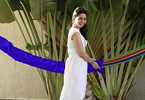 Blue Hammock Cover - Weatherproof Material - UV Resistant - Perfect for Mayan Style Hammocks