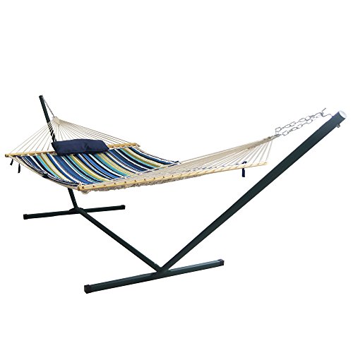 Island Retreat 15-ft Hammock Set - Blue Cover