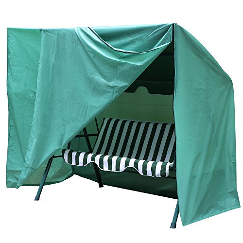 Topeakmart Seater Hammock Swing Glider Canopy Cover Waterproof Zipper-Closure Furniture Protection Army Green