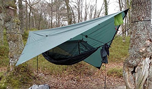 Waterproof Tarps - Easy to Use Canvas Hammock Cover Best Rain Tarp for Hammocks by Big Bear Outdoors Light Green Hammock Rain Tarp