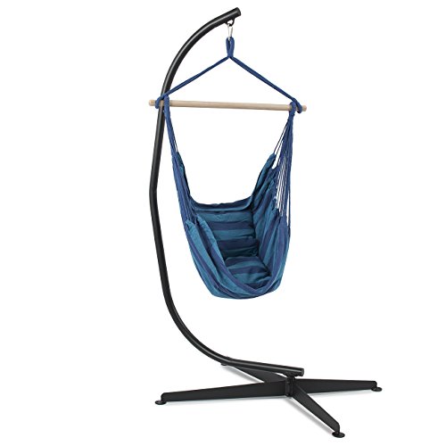 Belleze Hammock + C Frame Stand Indoor/outdoor Backyard Steel Air Porch Swing Hanging Chair