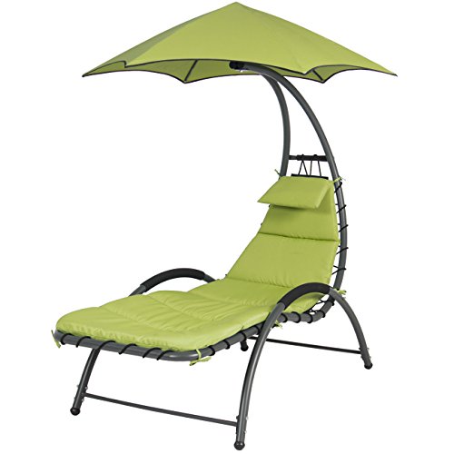 Best Choice Products Arc Curved Hammock Dream Chaise Lounge Chair Outdoor Patio Pool Furniture Green