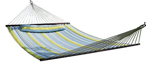 Suesport Hc011-bg Hammock Quilted Fabric With Pillow Bluegreen