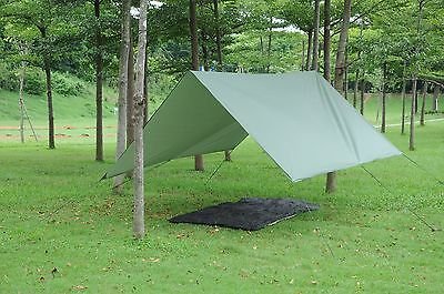 Waterproof Tarps - Easy to Use Canvas Hammock Cover Best Rain Tarp for Hammocks by Big Bear Outdoors Dark Green Hammock Rain Tarp