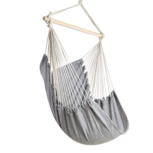 Chihee Hammock Chair Large Hammock Chair Relax Hanging Swing Chair Cotton Weave for Superior Comfort Durability Perfect for IndoorOutdoor Home Bedroom Patio Deck Yard Garden