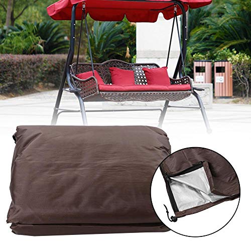 Fishlor Swing Covers Outdoor Hammock Covers Garden Swing Seat Covers Waterproof 3 Seater Covers Hammock Furniture ProtectorCoffee