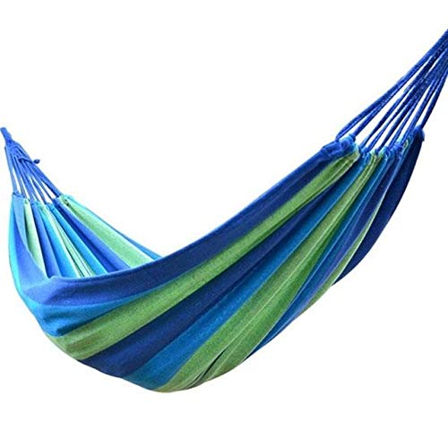 Transport-Accessories - Portable Outdoor Garden Hammock Hanging Bed Sports Travel Camping Swing Canvas Stripe Hammock Furniture RedBlue