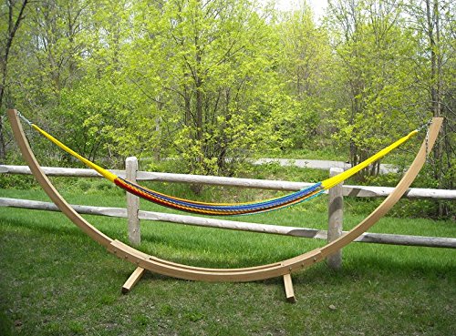 Mayan Xl Thick Cord Family Hammock With Universal Heavy Duty Bamboo Stand hot Colors