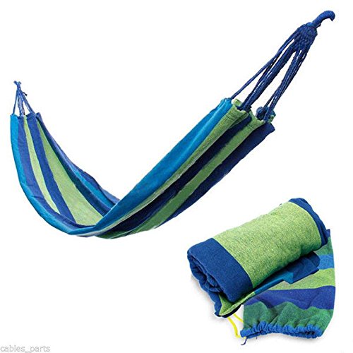 68x32 Inch Outdoor Relax Portable Travel Hammock Activities Canvas Garden Camping Traveling Accessories Beach Swing Bed Hammock for Indoor and Outdoor Decoration IL1
