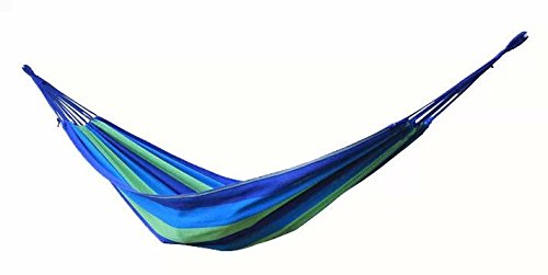 Airblasters Canvas Garden Hammock Outdoor Camping Portable Travel Beach Swing Bed-blue