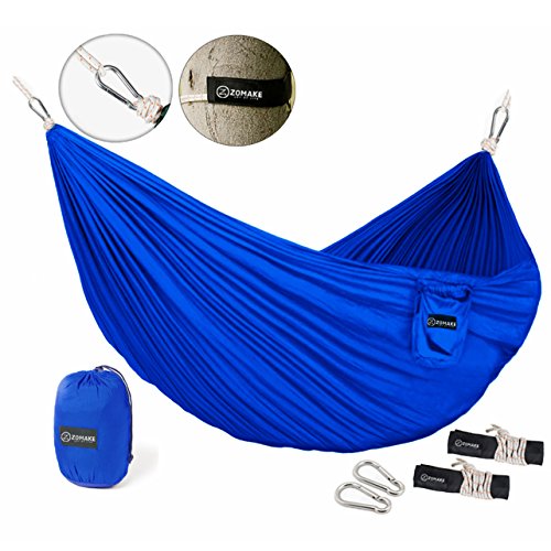 Zomake Portable Hammock - Lightweight Pure Color Nylon Fabric Parachute Hammock For Outdoor Camping Hikingtravel
