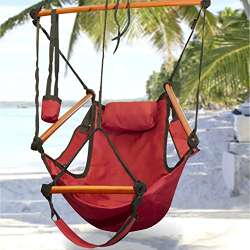 Hammock Chair Canopy Hanging Chaise Lounger Chair Arc Stand Air Porch Swing Hammock Chair Canopy Teal Red