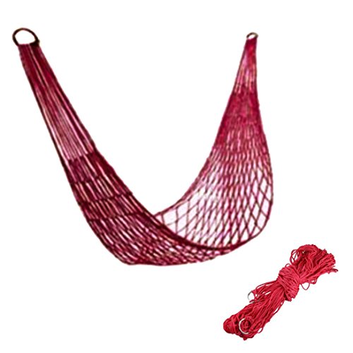 Sunward Nylon Parachute Outdoor Net Bed Portable Double Camping Hammock 79&quotx315&quot Random Color