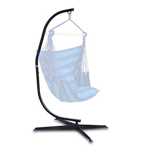 Belleze Hammock C Frame Stand Solid Steel Construction For Hanging Air Porch Swing Chair