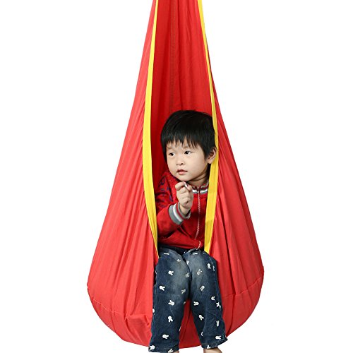 Pellor Hanging Seat Hammock Swing New Complete Set Kids Therapeutic Red