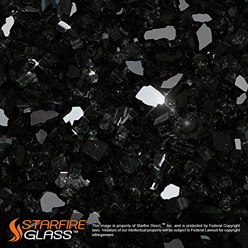 Starfire Glass&reg 20-poundquotfire Glass&quot 14-inch Onyx Black reflective