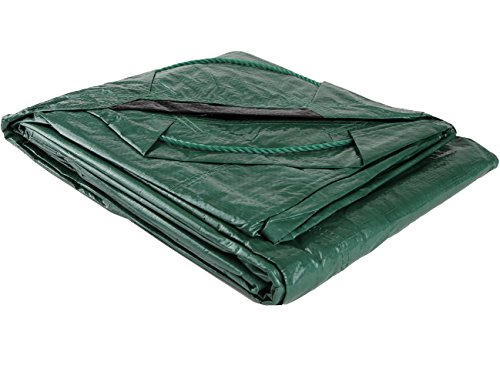 Shefko 0-99393-10909-4 Yard Tarp 82 X 82 - Versatile Drawstring Tarp for Yard Clean Ups - Convenient and Handy - Formed Into an Instant Dragging Bag - Ideal as BBQ Grill and Outdoors Furniture Cover