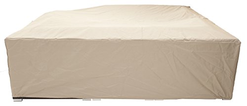 All Weather 8' X 8' Outdoor Patio Furniture Cover In Beige - Heavy Duty Garden Furniture Cover