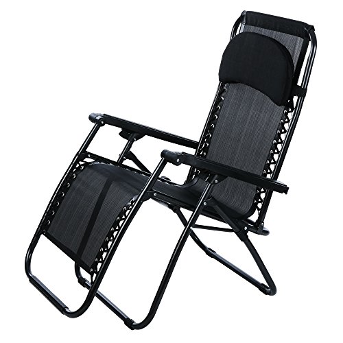Ancheer Folding Zero Gravity Reclining Lounge Portable Garden Beach Camping Outdoor Chair