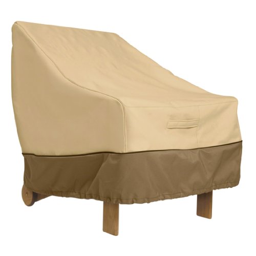 Classic Accessories Veranda Patio Chair Cover - Durable and Water Resistant High Back Outdoor Chair Cover Pebble 78932